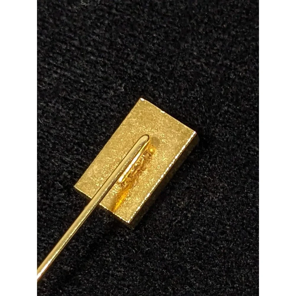 Vintage‎ Gold Tone Initial Letter W Rectangle Stick Pin